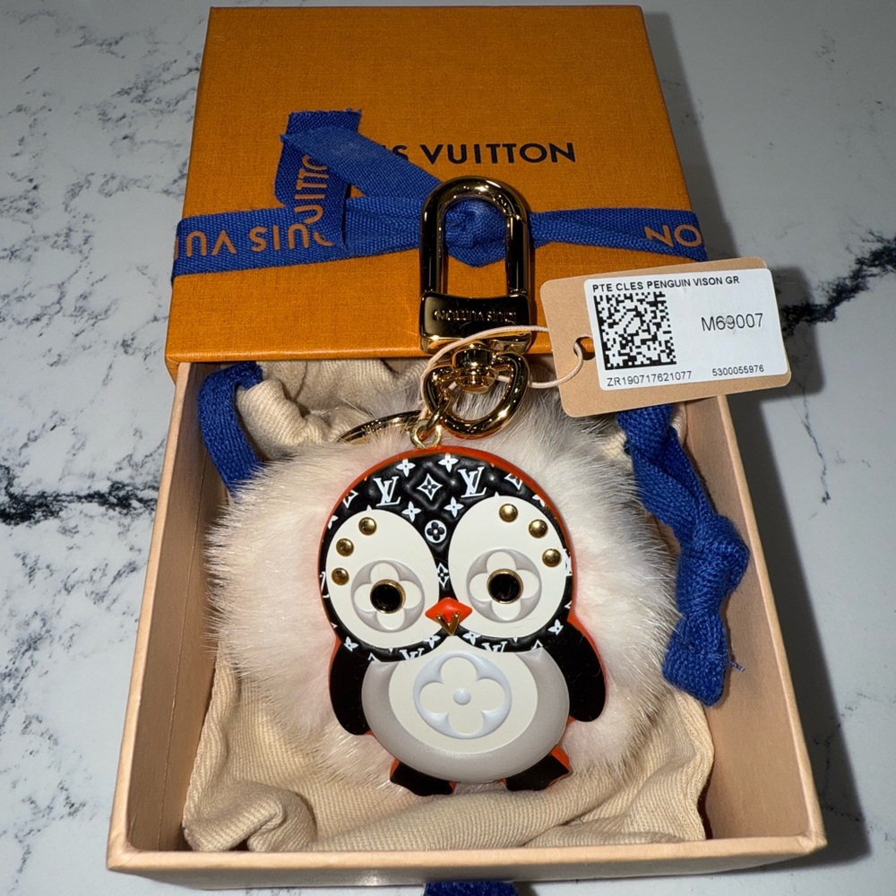 Louis Vuitton Penguin Mink Bag Charm
